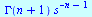 `*`(GAMMA(`+`(n, 1)), `*`(`^`(s, `+`(`-`(n), `-`(1)))))